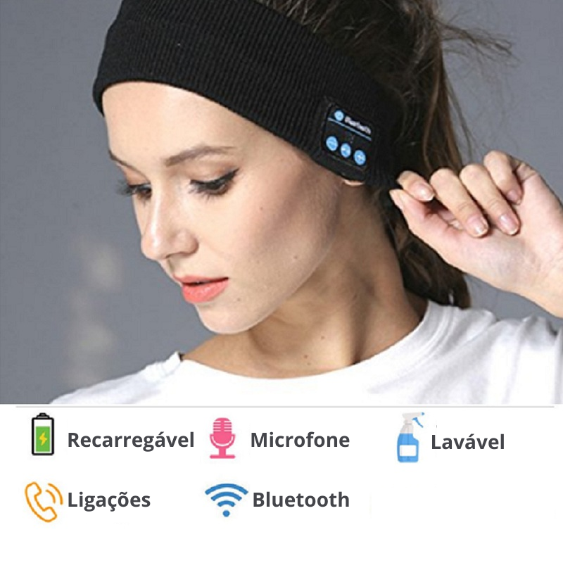 Bandana/Faixa Fone de Ouvido sem Fio Esportes Bluetooth