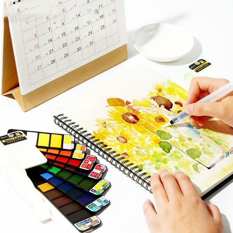 Kit de Tintas Aquarela com Pincel