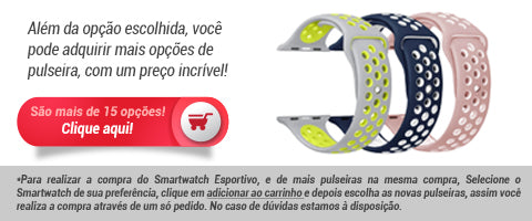 Smartwatch Esportivo, controle da saúde, notificações p/ android ou ios